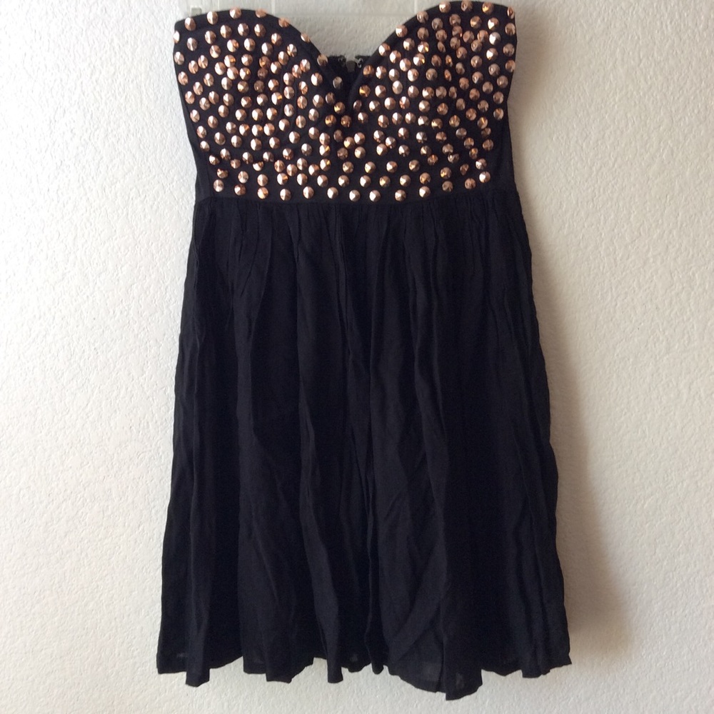 L’tiste by Amy Studded top Black Dress Sz M # 162